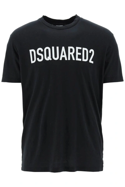 Dsquared2 Cool Logo Cotton Jersey T-shirt In Black