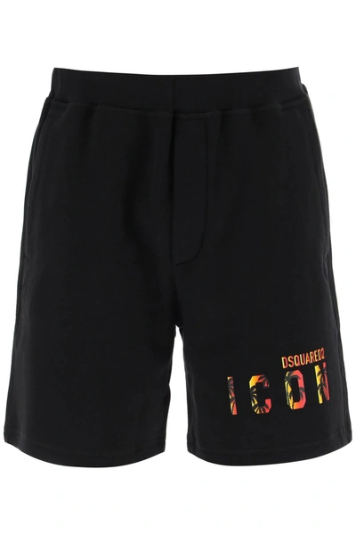 Dsquared2 Icon Sunset Shorts In Nero