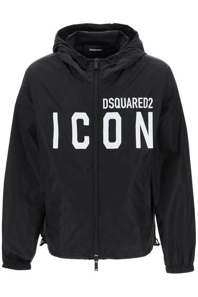 Dsquared2 Be Icon Cargo Windbreaker In White