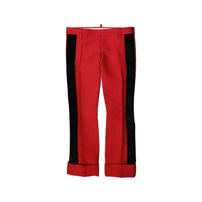 Dsquared2 Classic Cropped Trousers In Red