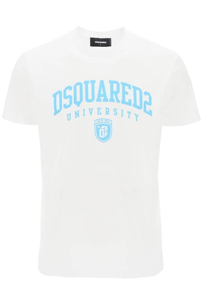 Dsquared2 College Print T-shirt In White