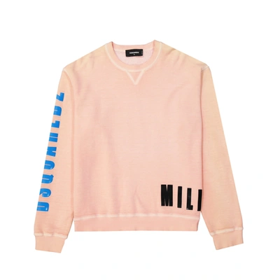 Dsquared2 Cotton Sweatshirt In Orange