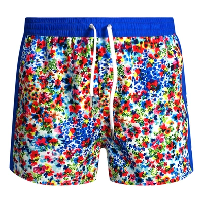 Dsquared2 Floral-print Swim Shorts In Blue