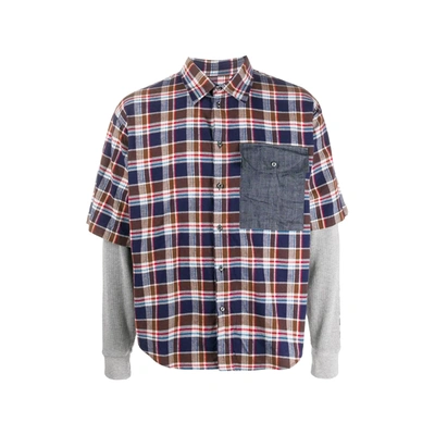 Dsquared2 Dsquared Double Sleeve Classic Collar Shirt For Men In Blue