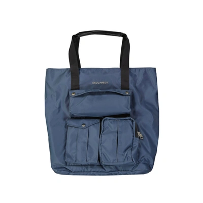 Dsquared2 Fabric Bag In Blue