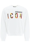 Dsquared2 Icon Sunset Crewneck Sweatshirt In White