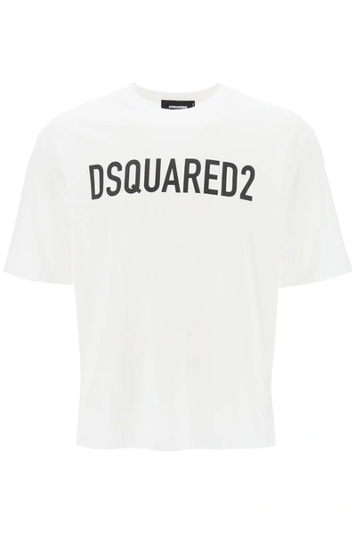 Dsquared2 Logo Print T Shirt In White