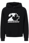 Dsquared2 Printed Cotton Jersey Hoodie In Black
