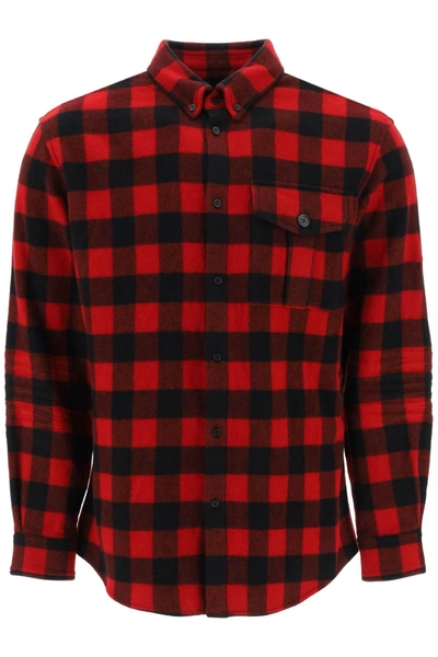 Dsquared2 Check-pattern Wool-blend Shirt In Multi-colored