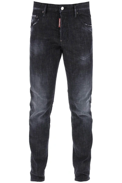 DSQUARED2 DSQUARED2 SKATER JEANS IN BLACK CLEAN WASH