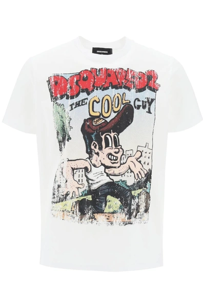 Dsquared2 Cigarette Fit White T-shirt