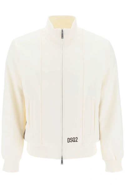 Dsquared2 Sweatshirt With Striped Bands In White