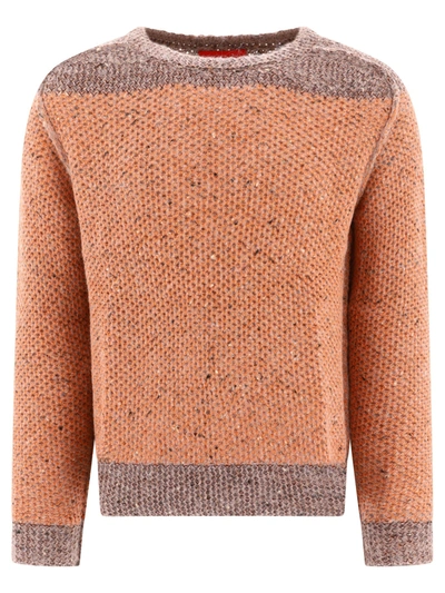 Eckhaus Latta Orange Garden Sweater In Apricot