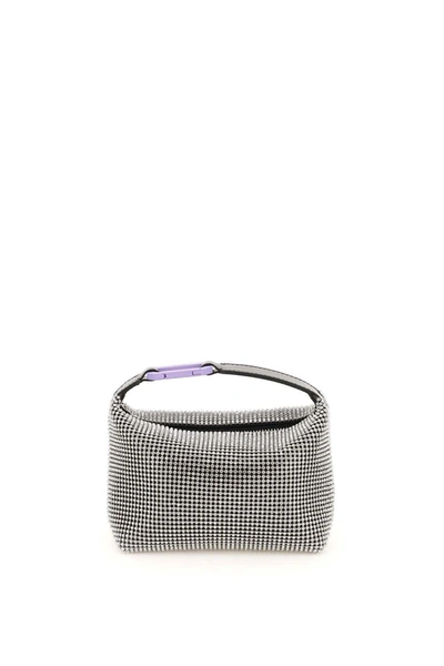 Eéra Crystal Mesh Moonbag In Silver,black,purple