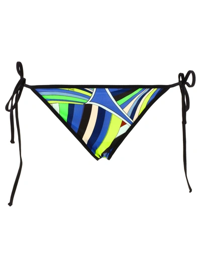 Emilio Pucci Iride-print Bikini Briefs In Blue