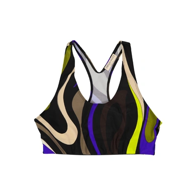 Emilio Pucci Abstract Printed Sleeveless Sports Top In Multi