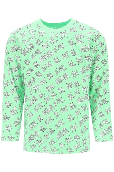 Erl Logo-print Long-sleeved T-shirt In Multi-colored
