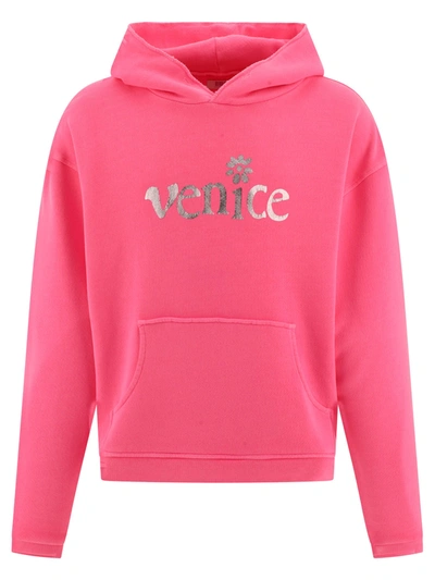 Erl "venice" Hoodie In Pink