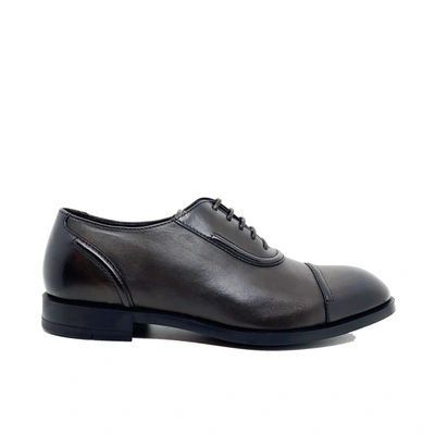 Ermenegildo Zegna Leather Oxfords In Black