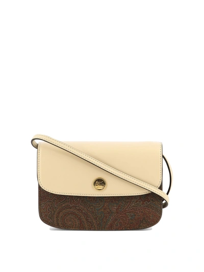 Etro Essentials Crossbody Bag In Beige