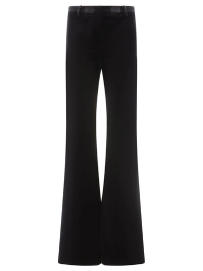 Etro Flared Velvet Trousers In Nero