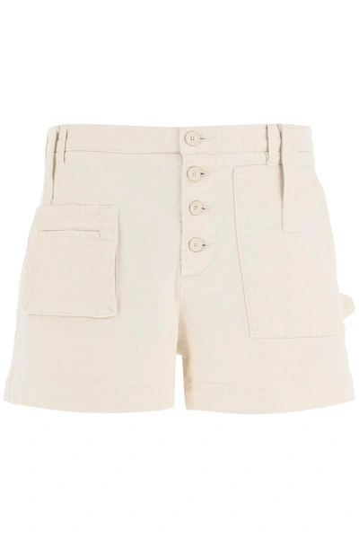 Etro Stretch Cotton Bermuda Shorts In Beige