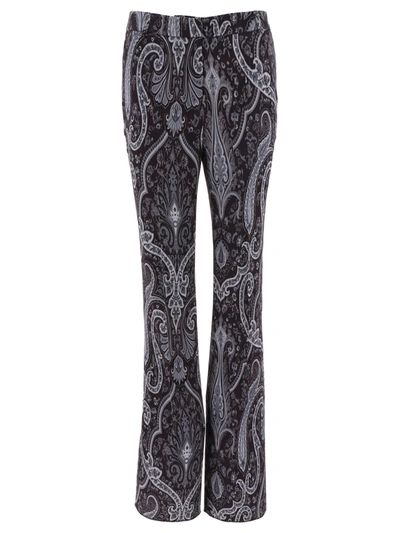 Etro "paisley" Trousers In Black