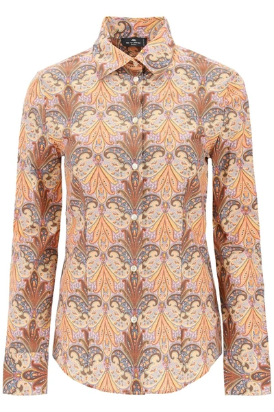 Etro Slim Fit Shirt With Paisley Pattern In Multicolor