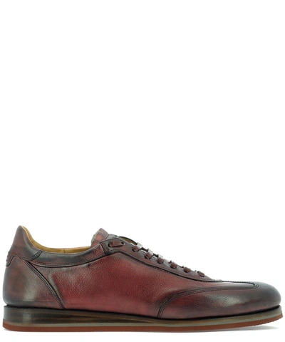 Fabi Leather Lace Up With Logo In Red
