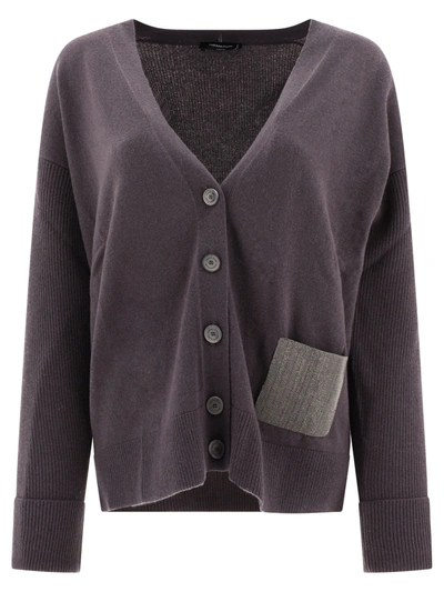 Fabiana Filippi Monili-detailed Cardigan In Grey