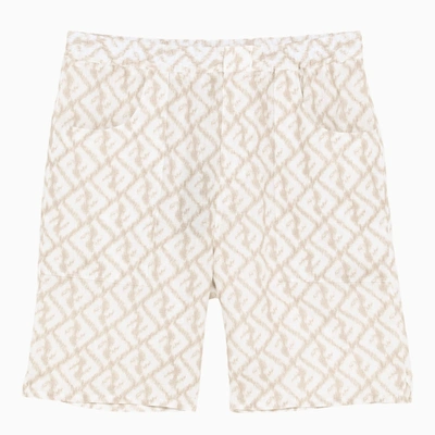 Fendi Man Beige Shorts