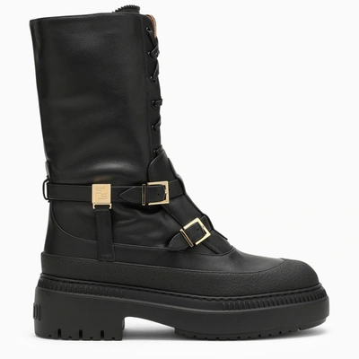 Fendi Delfina Black Biker Boot