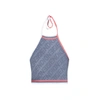 Fendi Monogram Cropped Top In Blue