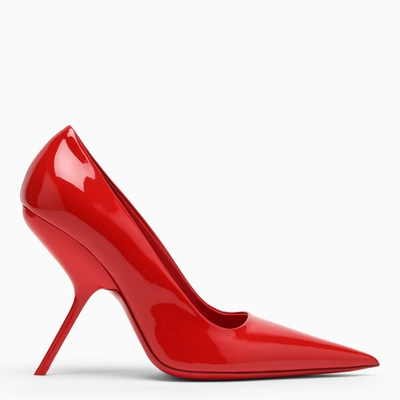 Ferragamo Eva X5 Patent Pump In Red