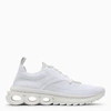 Ferragamo Nima Skin Leather Running Sneakers In White