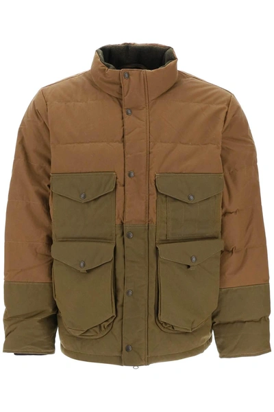 Filson Cruiser Quilted Down Jacket In Brown,khaki