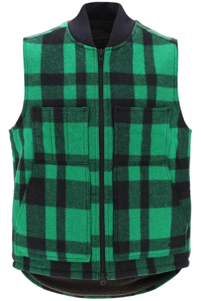 Filson Lined Mackinaw Wool Vest In Green
