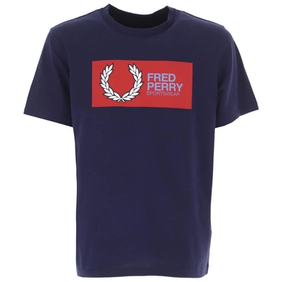 Fred Perry Sportswear Logo T-shirt Navy In Blue
