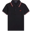 Fred Perry Slim Fit Twin Tipped Polo Navy, White & Red