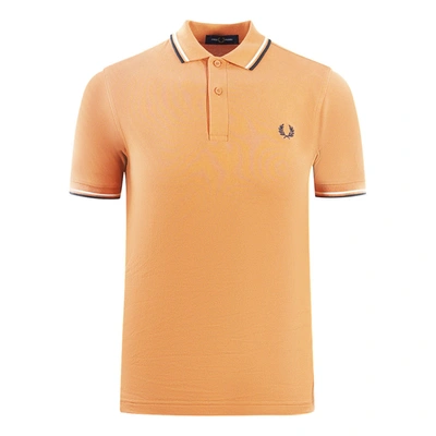 Fred Perry Twin Tipped M3600 363 Beige Polo Shirt In Blue