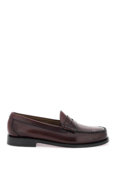 Gh Bass Easy Weejuns Larson Glossed-leather Penny Loafers In Brown