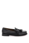 GH BASS G.H. BASS ESTHER KILTIE WEEJUNS LOAFERS IN BRUSHED LEATHER