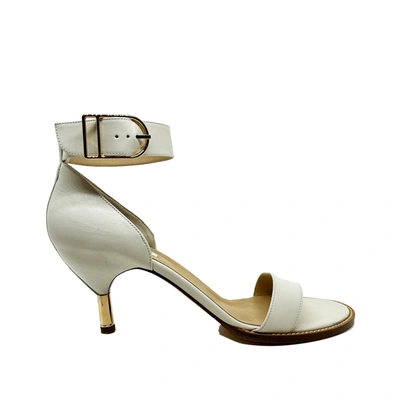 Gabriela Hearst Nomia Heeled Leather Sandals In White