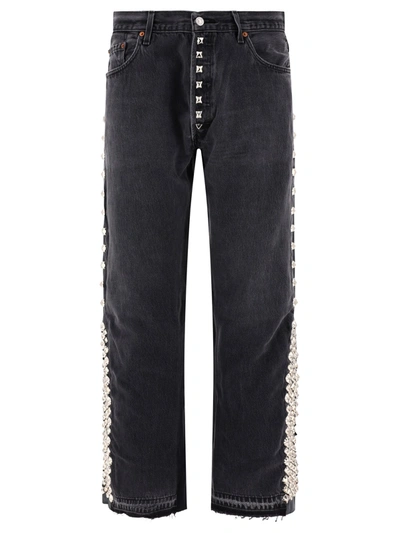 Gallery Dept. "le Flare Studded" Jeans In Black