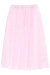 Ganni Broderie Anglaise Midi Skirt In Pink
