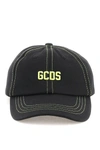 Gcds Baseball Cap With Fluo Logo In Black