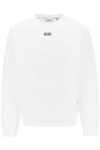 Gcds Logo-print Crew Neck Sweatshirt In White