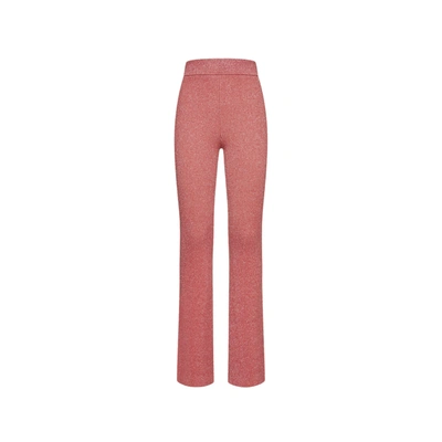 Gcds Viscose And Lurex Pants In Pink