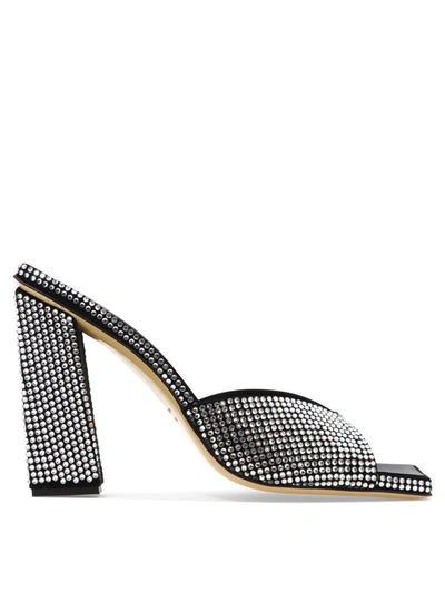 Gia Borghini "rosie" Heeled Sandals In Black/silver