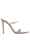 Gianvito Rossi Heeled Sandals Embellished With Rhinestone In Pink